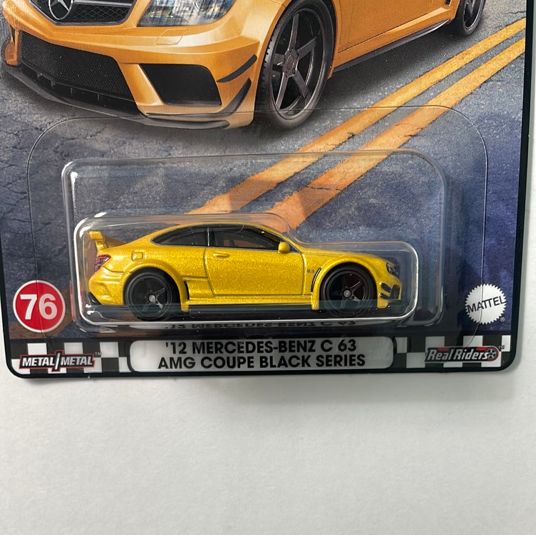 Hot Wheels 1/64 HW Boulevard ‘12 Mercedes-Benz C 63 AMG Coupe Black Series Yellow - HKF23