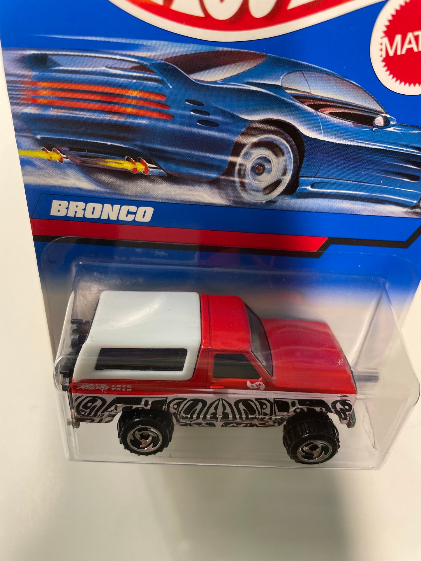 Hot Wheels 1/64 Ford Bronco Red & White - Damaged Box
