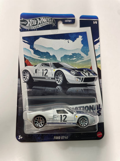 Hot Wheels 1/64 Silver Series National Icons Ford GT40 White