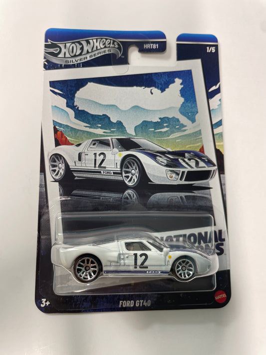 Hot Wheels 1/64 Silver Series National Icons Ford GT40 White