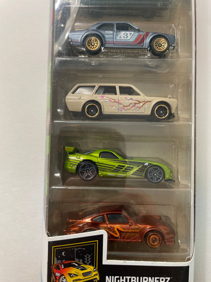 Hot Wheels 1/64 5 Pack Nightburnerz - Damaged Box