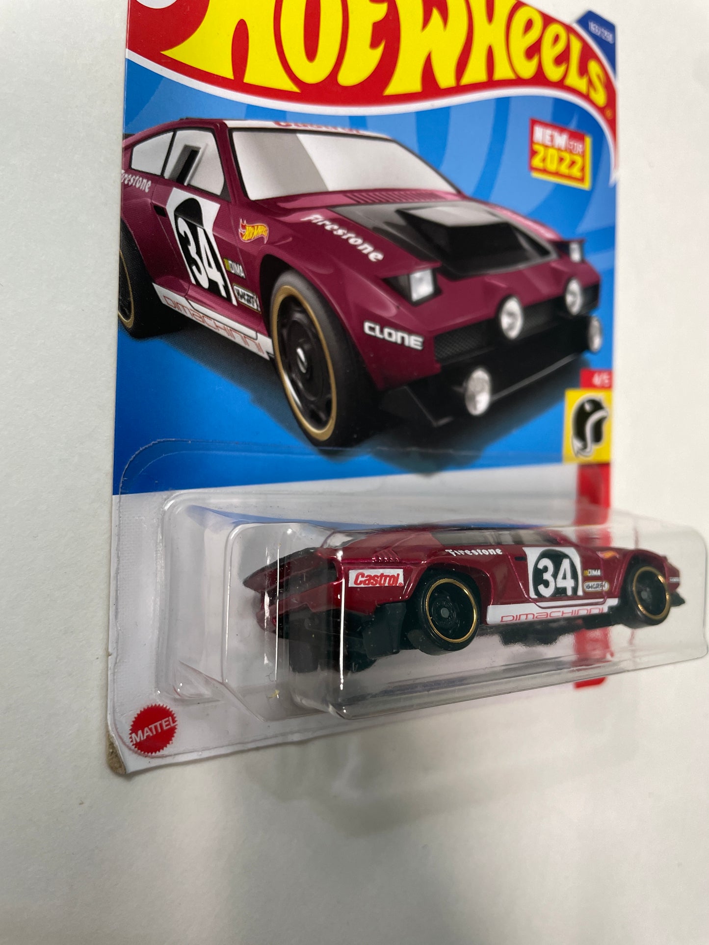 Hot Wheels 1/64 Dimachinni Veloce Red - Damaged Box