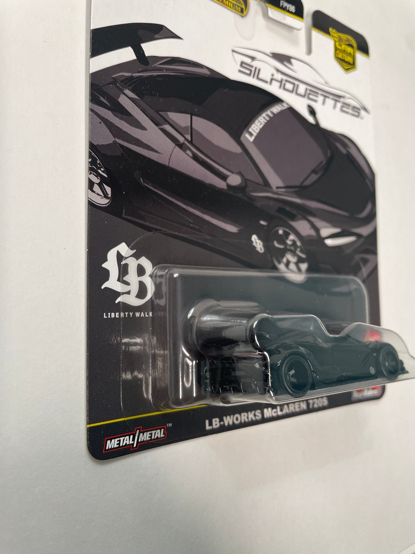 *Chase* Hot Wheels 1/64 Car Culture Silhouettes LB-Works McLaren 720S Black - JBK62