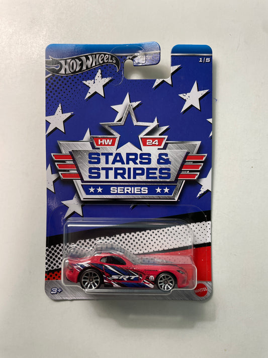 Hot Wheels 1/64 Stars & Stripes Series 2013 SRT Viper Red