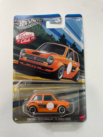 Hot Wheels 1/64 Silver Series Vintage Club 1968 Custom/ Personnalise '70 Honda N600 Orange - JKY27