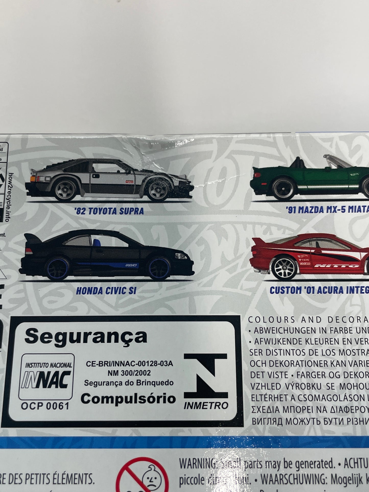 Hot Wheels 1/64 Silver Series Japan Themed 6-Pack In Deluxe Packaging - JBY77 - Damaged Box