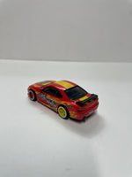 *Loose* Hot Wheels 1/64 Premium Car Culture Team Transport Nissan Silvia S15 HKS w/ Aero Lift Red & Yellow