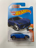 Hot Wheels 1/64 Lamborghini Urus Blue - Damaged Card