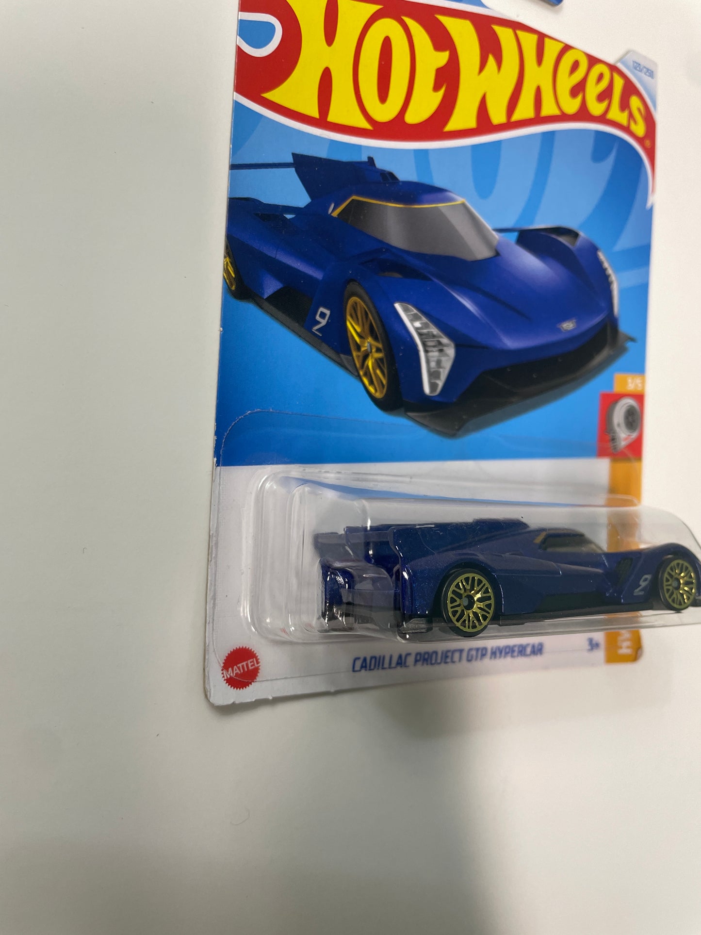 Hot Wheels 1/64 Cadillac Project GTP Hypercar Blue - Damaged Card