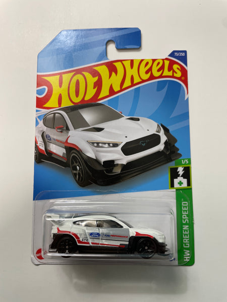 Hot Wheels 1/64 Ford Mustang Mach-E 1400 White - Damaged Card