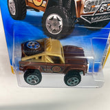 Hot Wheels 1/64 Custom Ford Bronco Brown - Damaged Card