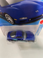 *Japan Card* Hot Wheels 1/64 '95 Mazda RX-7 Blue - Damaged Card