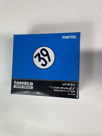 Tomica Limited Vintage Neo 1/64 LV-213a Prince Skyline GT 2Nd Japan Grand Prix #39 Blue
