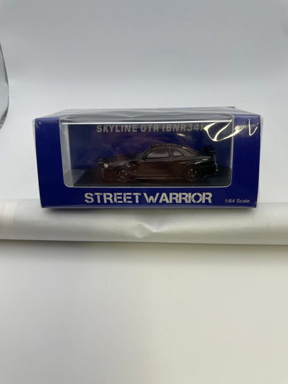 Street Warrior 1/64 Nissan Skyline GT-R BNR34 Z-Tune Drift Black
