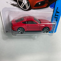 Hot Wheels 1/64 2015 Ford Mustang GT Red Damaged Card