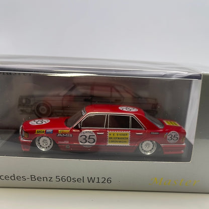 1/64 Master Mercedes-Benz 560sel W126 Lowered Red