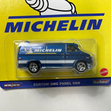 Hot Wheels 1/64 Pop Culture Michelin Custom GMC Panel Van Blue - Damaged Card