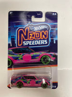 Hot Wheels 1/64 Neon Speeders Nissan Skyline 2000GT-R Pink & Green - Damaged Card