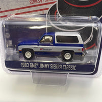1/64 Greenlight Running On Empty Series 9 - 1983 GMC Jimmy Sierra Classic Blue