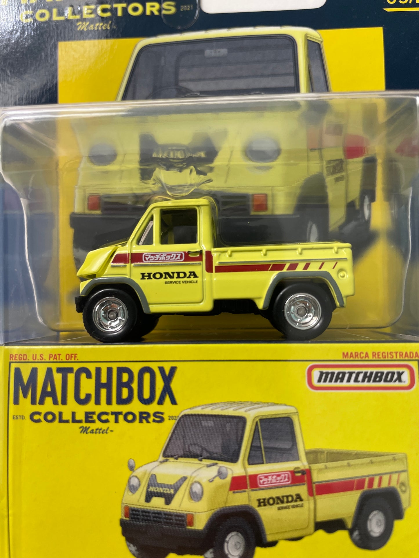 Matchbox Collectors 1/64 1963 Honda T360 Yellow - HFL79 - Damaged Box