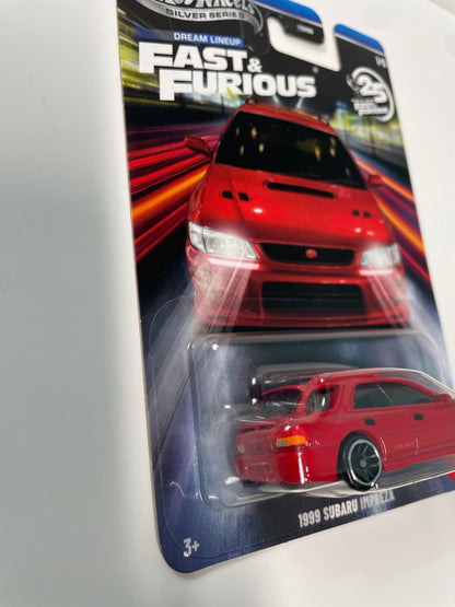 Hot Wheels 1/64 Silver Series Dream Lineup Fast & Furious 1999 Subaru Impreza Red - JKX10