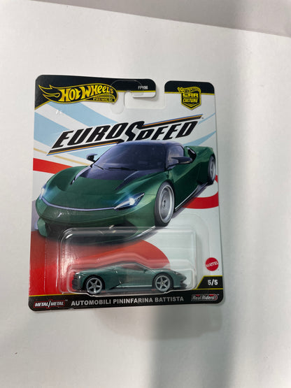 Hot Wheels 1/64 Car Culture Euro Speed Automobili Pininfarina Battista Green