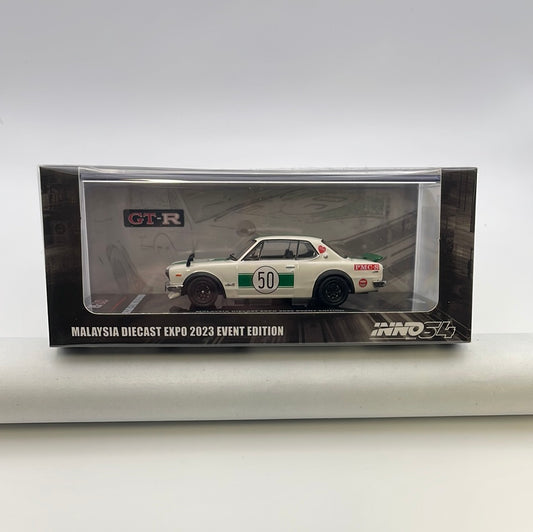Inno64 1/64 Nissan Skyline 2000 GT-R (KPGC10) Malaysia Diecast Expo 2023 Event Edition White