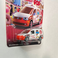 Matchbox 1/64 Candy Series Volkswagen Caddy Delivery White - Tootsie Roll Pop