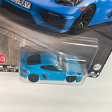 Hot Wheels 1/64 Boulevard Mix U Porsche 718 Cayman GT4 Blue