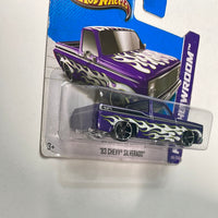 Hot Wheels 1/64 ‘83 Chevy Silverado Purple Short Card - Damaged Card