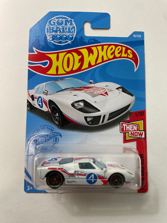 Hot Wheels 1/64 Ford GT-40 Gumball 3000 White - Damaged Box