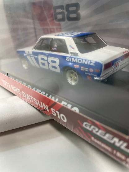 Greenlight 1/43 Torque 1972 BRE Datsun 510 n68 White & Blue