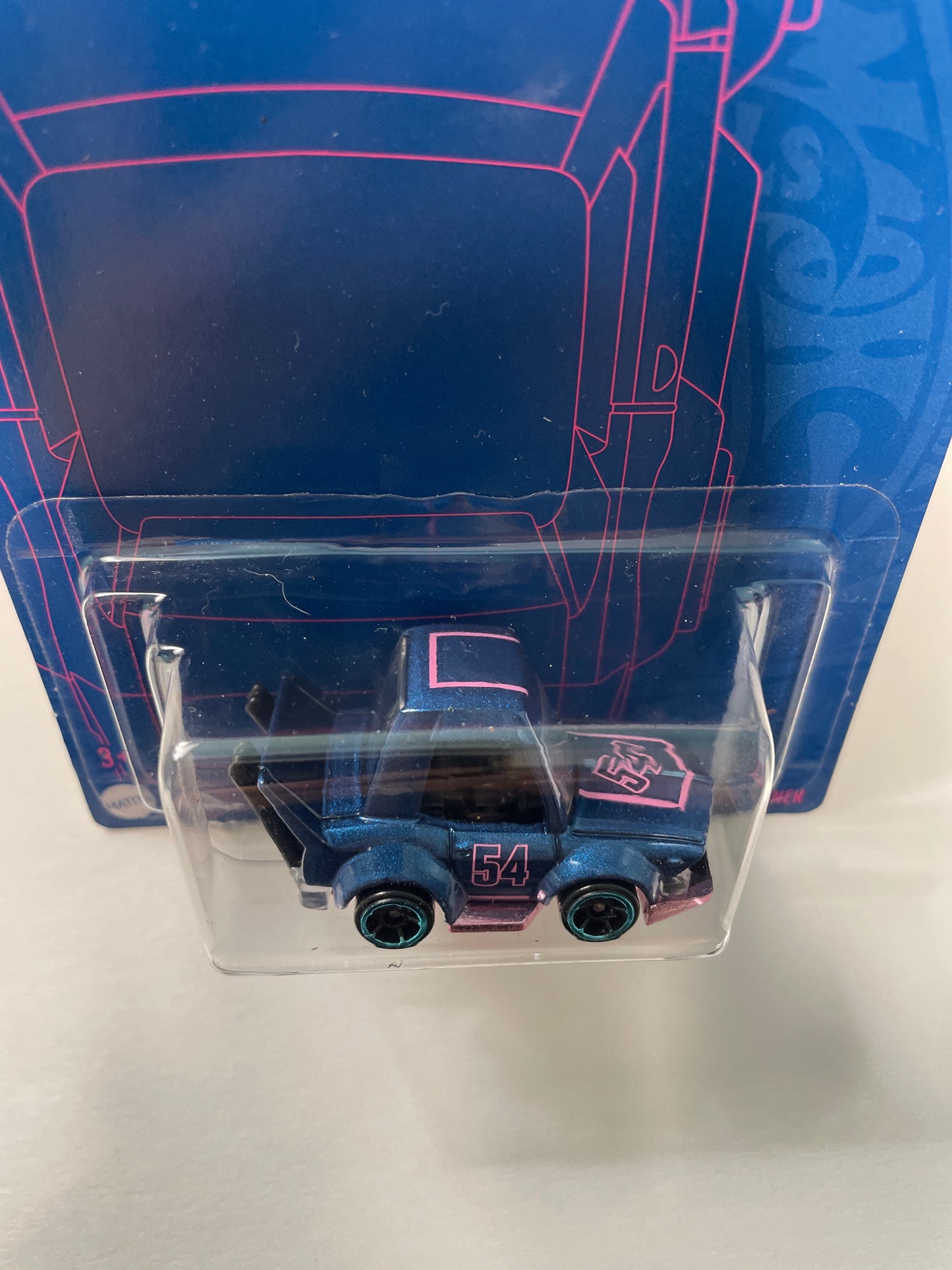 Hot Wheels 1/64 2022 Satin Blue & Pink Manga Tuner Blue - Damaged Box