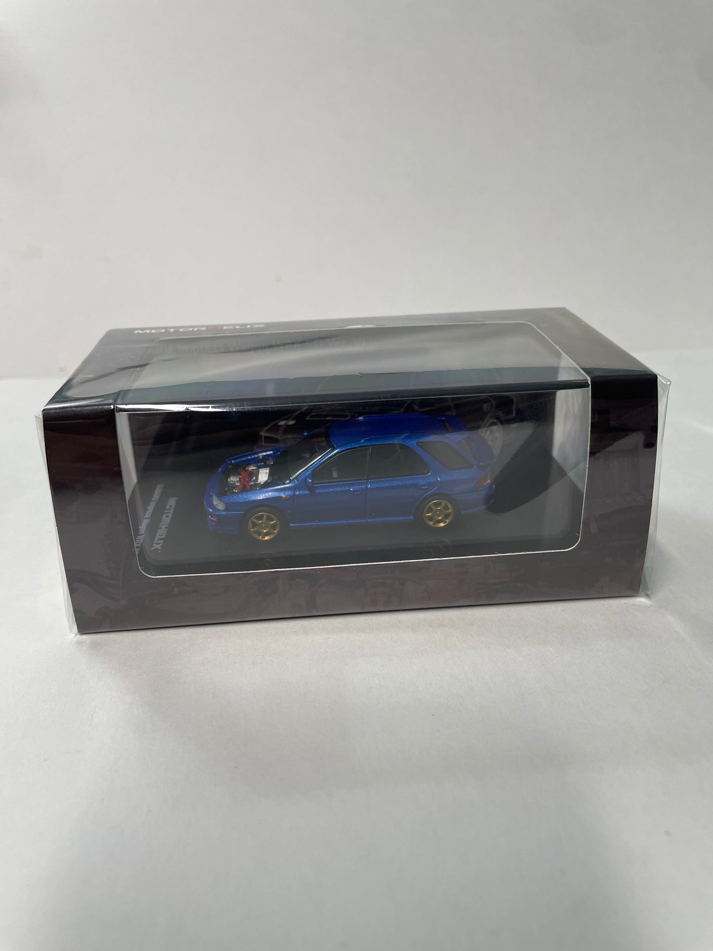 Motorhelix 1/64 Subaru Impreza Wagon WRX STI Ver. VI Customized World Rally Blue Mica - M67101