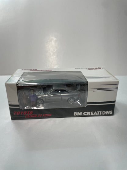 BM Creations 1/64 Initial D Toyota Celica GT Four Silver w/ Figures - 64B0415