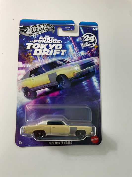 Hot Wheels 1/64 Silver Series The Fast And The Furious Tokyo Drift 1970 Monte Carlo Beige - JKX07