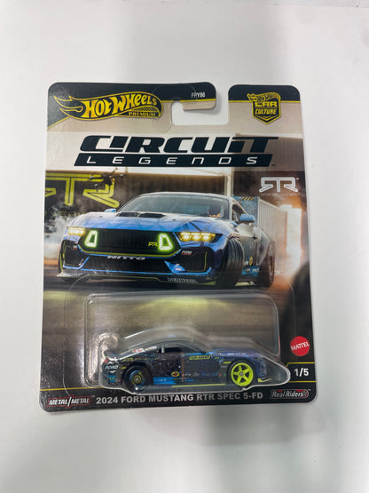 Hot Wheels 1/64 Car Culture Circuit Legends 2024 Ford Mustang RTR Spec 5-FD Blue