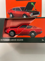 Matchbox 1/64 Moving Parts 1975 Mitsubishi Lancer Celeste Red