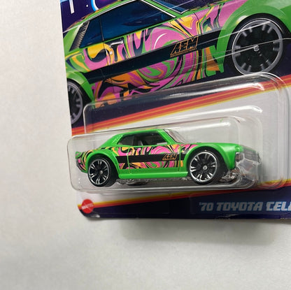 Hot Wheels 1/64 Neon Speeders ‘70 Toyota Celica Green & Pink