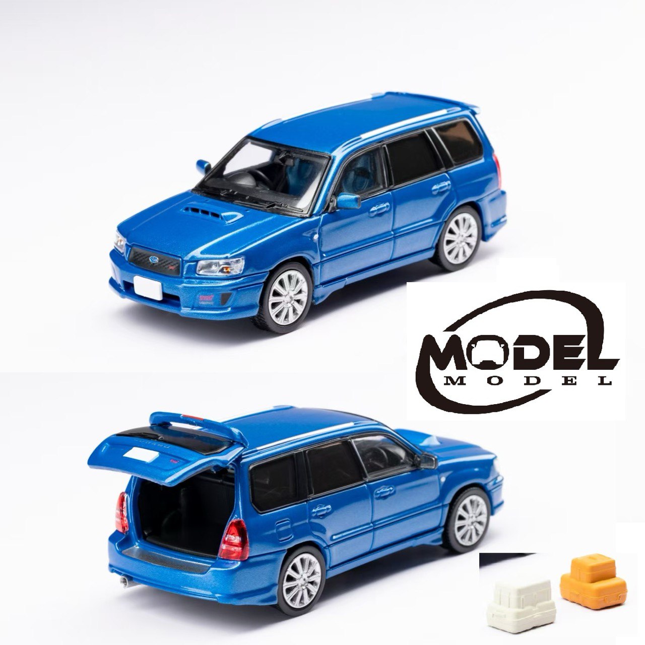 Model Model 1/64 Subaru Forester STI Version Blue - MM64-SG9-001