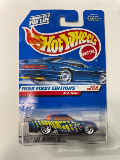 Hot Wheels 1/64 AT-A-Tude Blue - Damaged Box