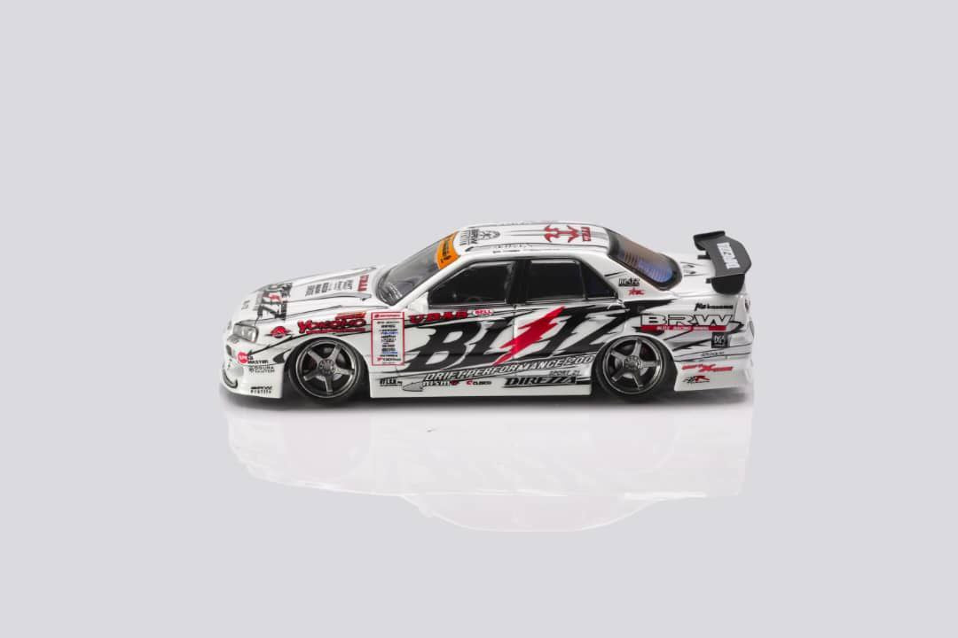 Mortal Model 1/64 Blitz Ken Nomura D1 Nissan Skyline  ER34 2007 White