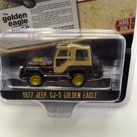 1/64 Greenlight Vintage Ad Cars 1977 Jeep CJ-5 Golden Eagle Black
