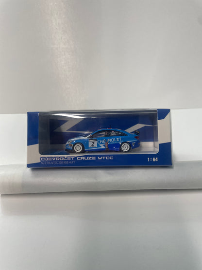 Pop Race 1/64 Chevrolet Cruze WTCC No.2 Fia 2011 Rob Huff Blue