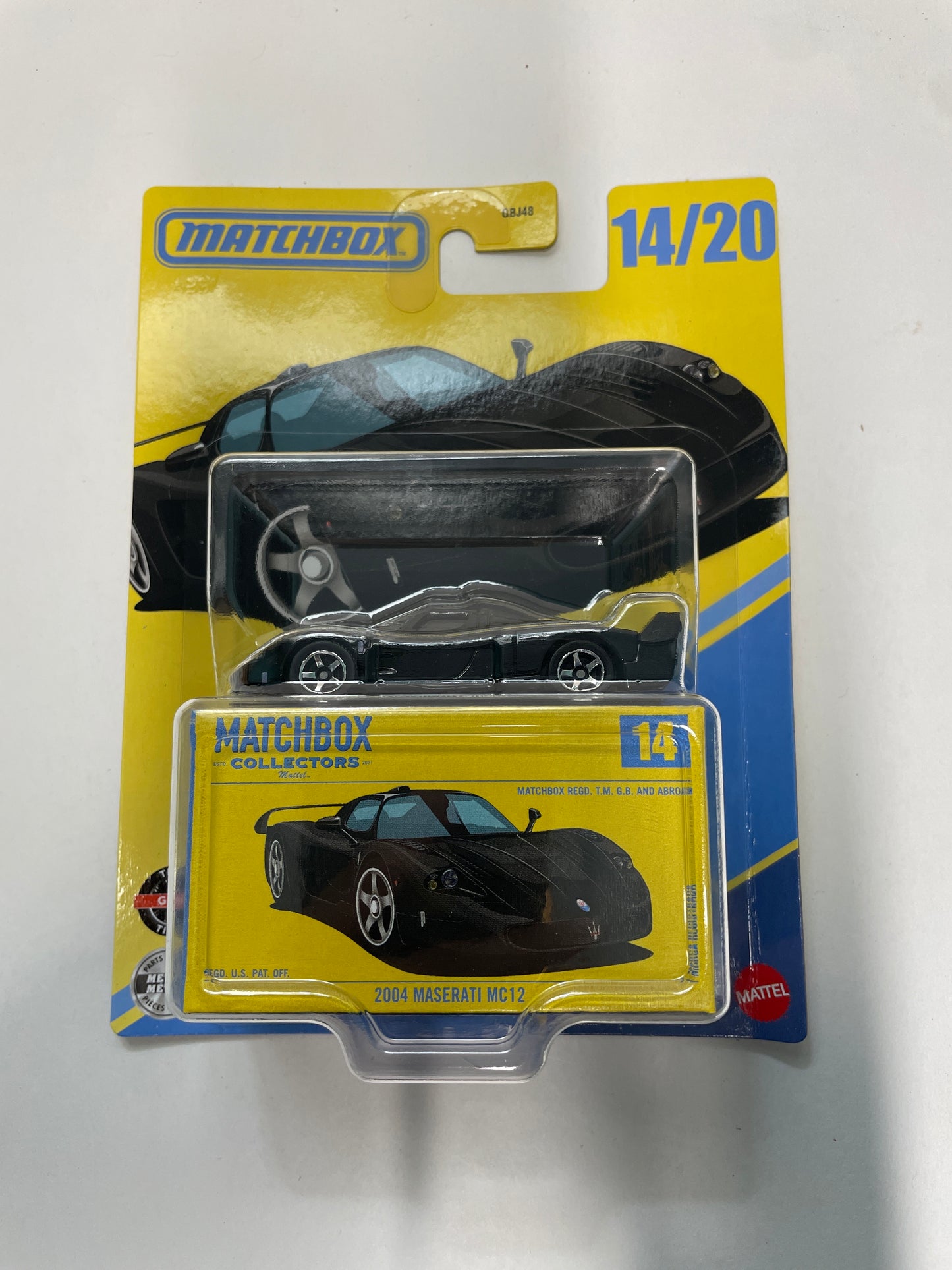 Matchbox Collectors 1/64 2004 Maserati MC12 Black - JJW07 - Damaged Box