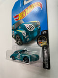 Hot Wheels 1/64 Porsche 356A Outlaw Green - Damaged Card