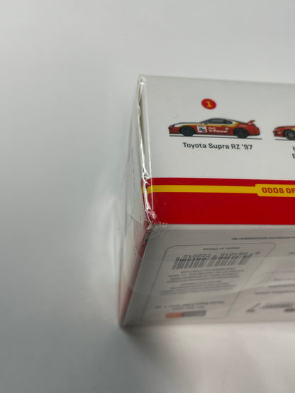 Tarmac Works 1/64 Toyota Supra 3.0GT Turbo A 1988 Shell – Gran Turismo 7 – JDM Collection Yellow & White  - T64-064-SS22 - Damaged Box