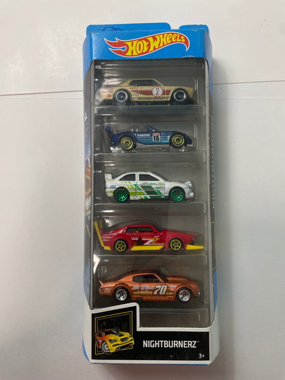 Hot Wheels 1/64 5 Pack Nightburnerz - Damaged Box