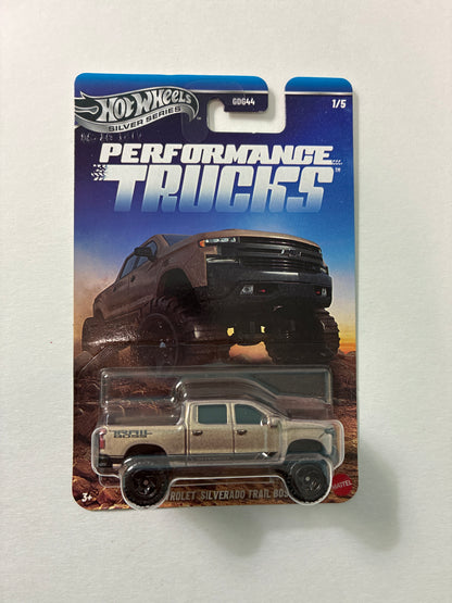 Hot Wheels 1/64 Silver Series Performance Trucks 2019 Chevrolet Silverado Trail Boss LT Brown - JKX71