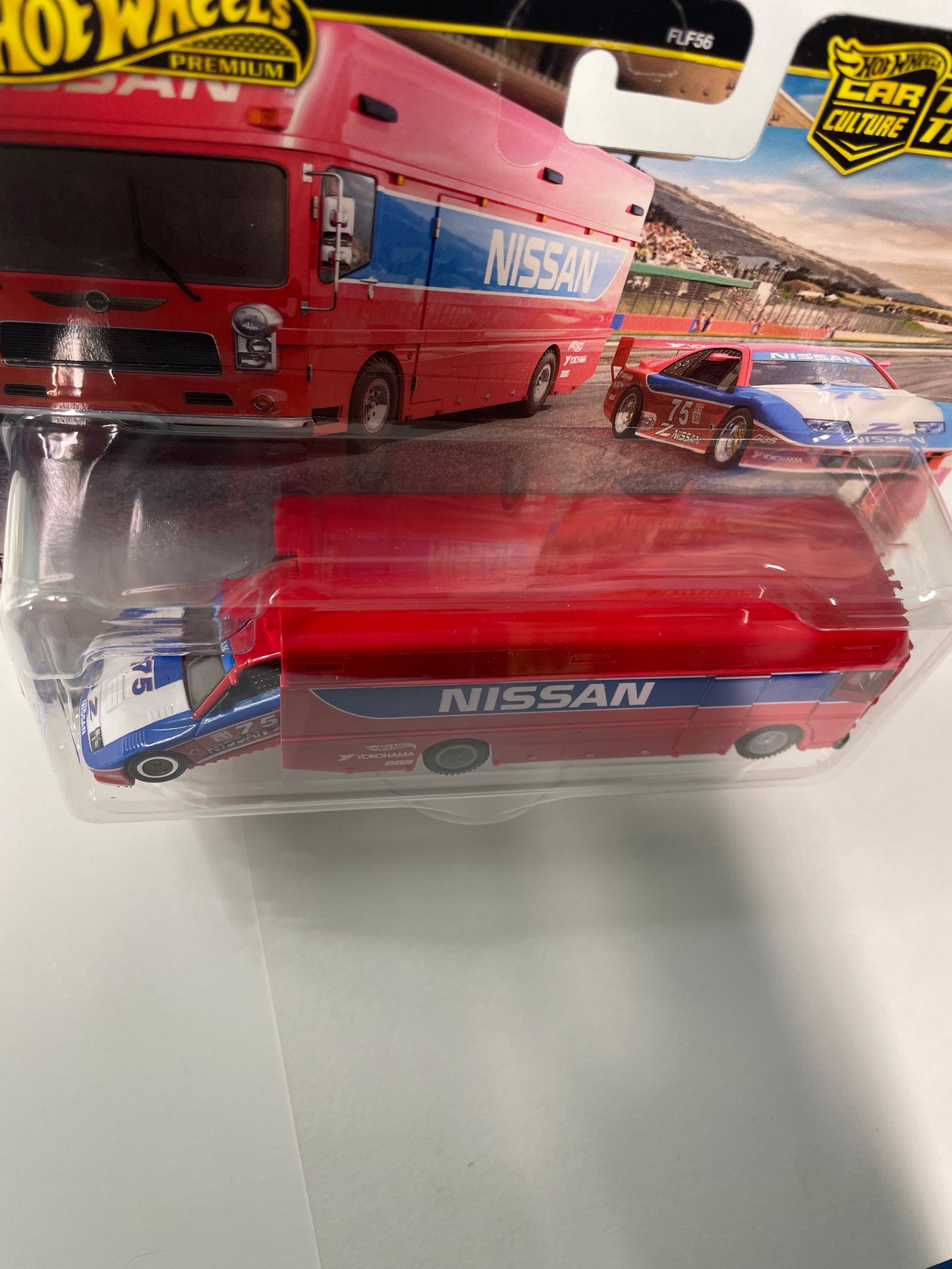 Hot Wheels 1/64 Car Culture Team Transport Euro Hauler w/ ‘94 Nissan 300 ZX GTS - Damaged Card